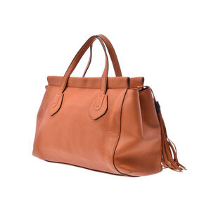 Gucci Orange Fringe Bag Tote Leather